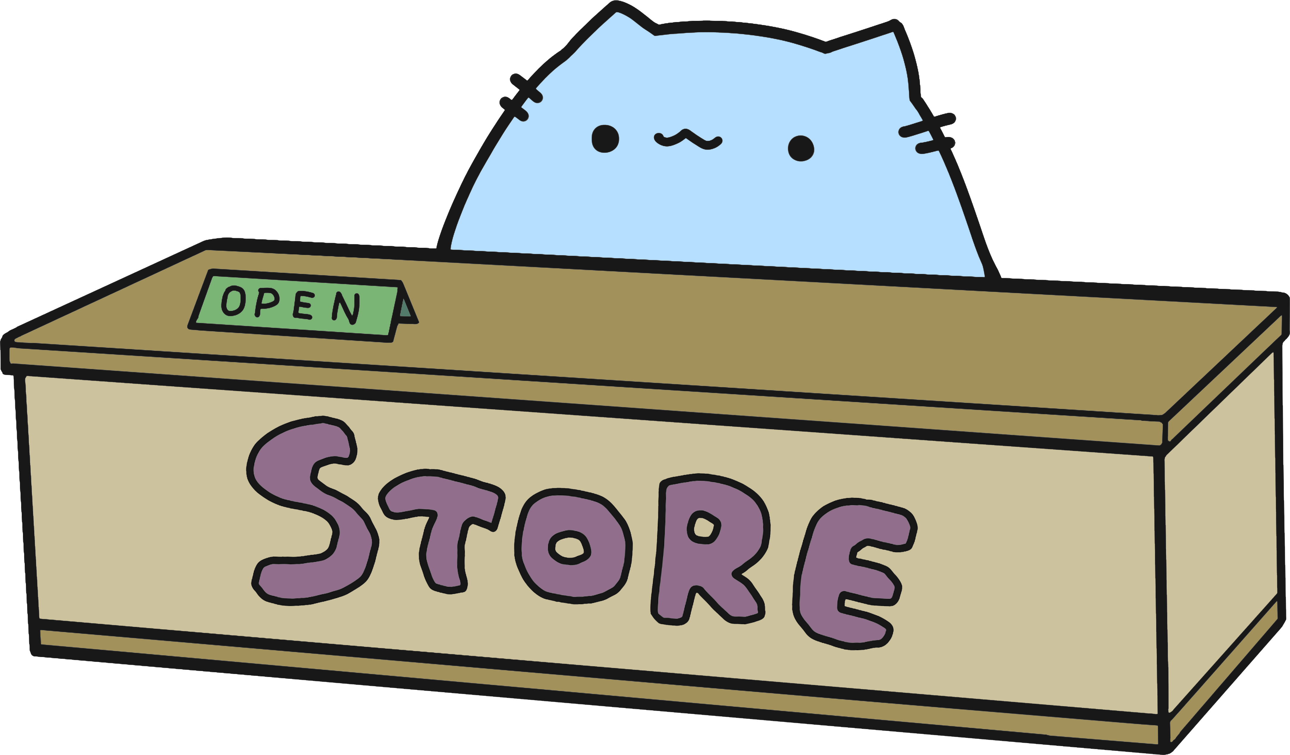 sleeping cat for store